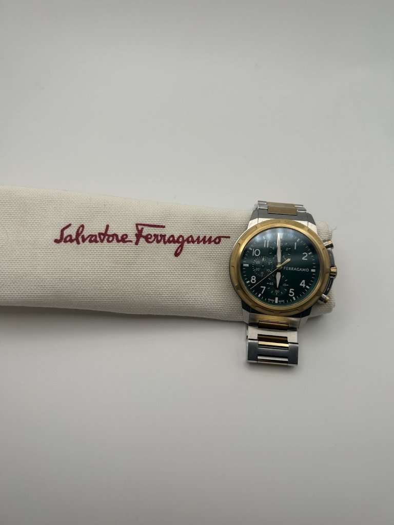 Ferragamo Men's Ferragamo Chronograph Two-Tone Bracelet Watch